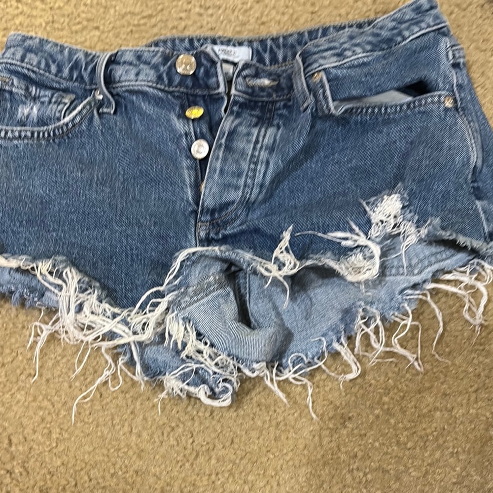Forever 21 Frayed Blue Jean Shorts